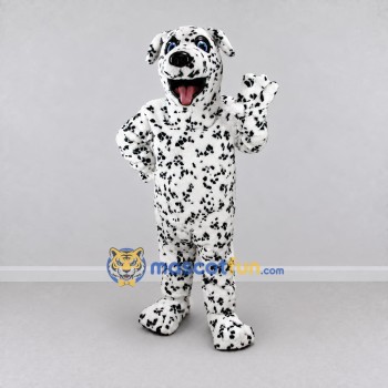 Custom White and Black Dalmatian Dog Mascot Costume Adult Full Body Suit for Pet Events Custom White and Black Dalmatian Dog Mascot Costume Adult Full Body Suit for Pet Events