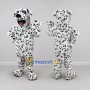 Custom White and Black Dalmatian Dog Mascot Costume Adult Full Body Suit for Pet Events