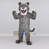 Custom Gray Black and White Leopard Mascot Costume Adult Full Body Suit for Wildlife Events