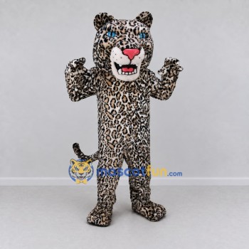 Custom Brown Black and White Leopard Mascot Costume Adult Full Body Suit for Wildlife Events Custom Brown Black and White Leopard Mascot Costume Adult Full Body Suit for Wildlife Events