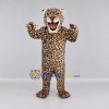 Custom Tan and Black Roaring Leopard Mascot Costume Adult Full Body Suit for Wildlife Events Custom Tan and Black Roaring Leopard Mascot Costume Adult Full Body Suit for Wildlife Events