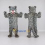 Custom Gray Black and White Snow Leopard Mascot Costume Adult Full Body Suit for Wildlife Events