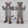 Custom Brown Black and White Leopard Mascot Costume Adult Full Body Suit for Wildlife Events