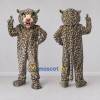 Custom Brown and Black Leopard Mascot Costume Adult Full Body Suit for Wildlife Events Custom Brown and Black Leopard Mascot Costume Adult Full Body Suit for Wildlife Events