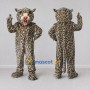 Custom Brown and Black Leopard Mascot Costume Adult Full Body Suit for Wildlife Events