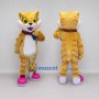 Custom Orange and White Tabby Cat in Sneakers Mascot Costume Adult Full Body Suit for School Events