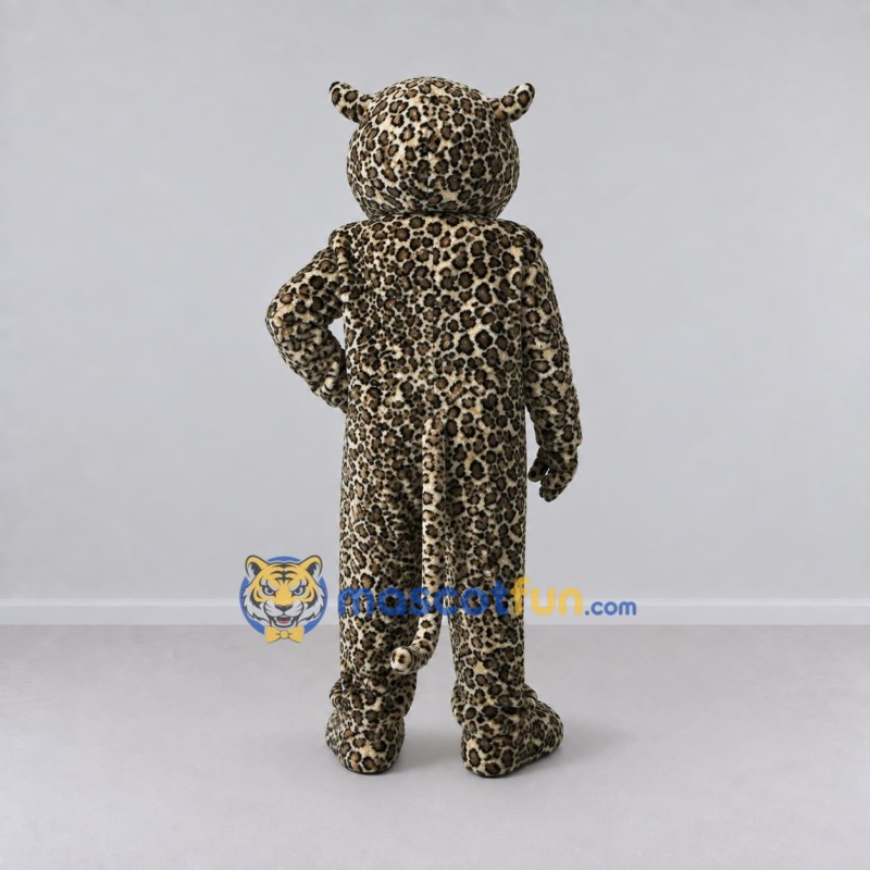Custom Brown and Black Leopard Mascot Costume Adult Full Body Suit for Wildlife Events