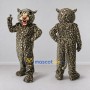 Custom Brown and Black Leopard Mascot Costume Adult Full Body Suit for Wildlife Events