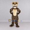 Custom Brown Black and Tan Spotted Cat Mascot Costume Adult Full Body Suit for Wildlife Events Custom Brown Black and Tan Spotted Cat Mascot Costume Adult Full Body Suit for Wildlife Events
