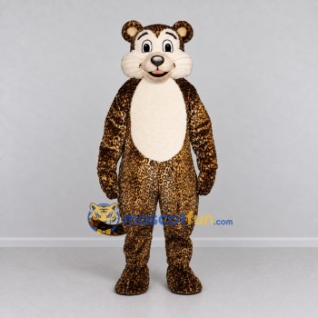 Custom Brown Black and Cream Spotted Cat Mascot Costume Adult Full Body Suit for School Events