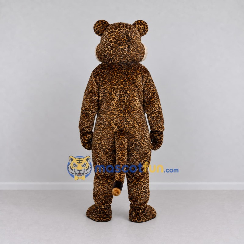 Custom Brown Black and Cream Spotted Cat Mascot Costume Adult Full Body Suit for School Events Custom Brown Black and Cream Spotted Cat Mascot Costume Adult Full Body Suit for School Events