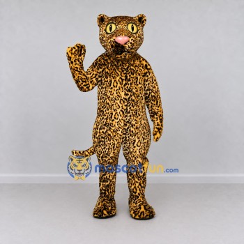 Custom Yellow and Black Leopard Mascot Costume Adult Full Body Suit for Wildlife Events