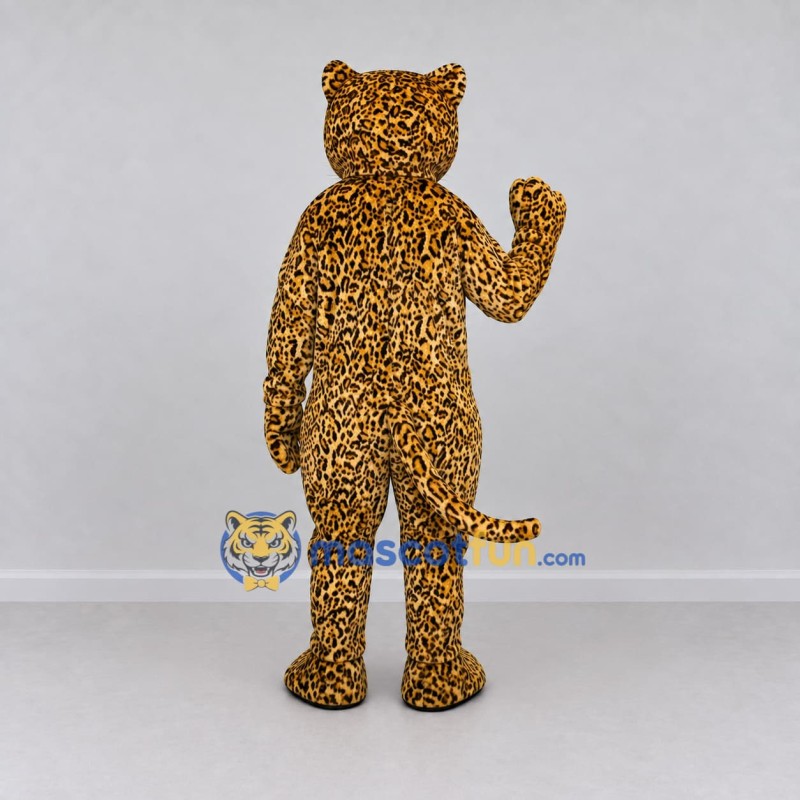 Custom Yellow and Black Leopard Mascot Costume Adult Full Body Suit for Wildlife Events