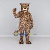 Custom Tan and Black Spotted Wild Cat Mascot Costume Adult Full Body Suit for Wildlife Events Custom Tan and Black Spotted Wild Cat Mascot Costume Adult Full Body Suit for Wildlife Events