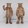 Custom Tan and Black Spotted Wild Cat Mascot Costume Adult Full Body Suit for Wildlife Events Custom Tan and Black Spotted Wild Cat Mascot Costume Adult Full Body Suit for Wildlife Events