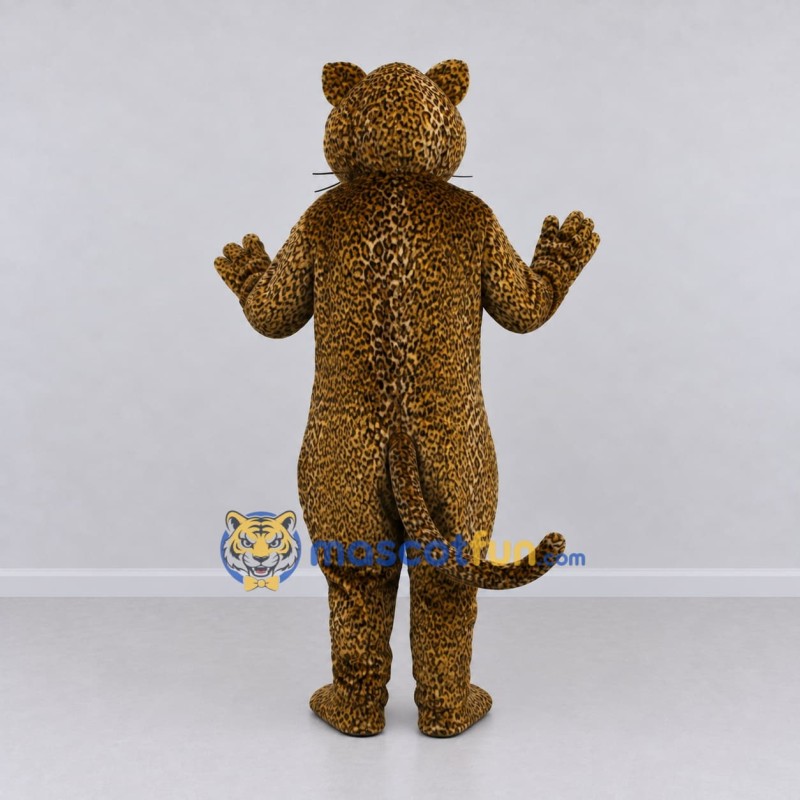 Custom Brown and Tan Spotted Cat Mascot Costume Adult Full Body Suit for Wildlife Events Custom Brown and Tan Spotted Cat Mascot Costume Adult Full Body Suit for Wildlife Events