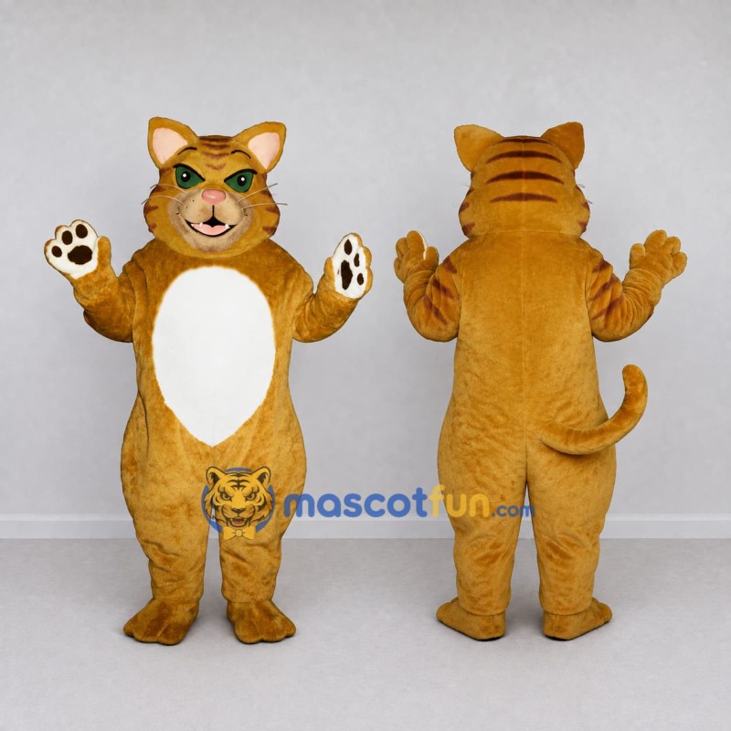 Custom Orange and White Tabby Cat Mascot Costume Adult Full Body Suit for Pet Events Custom Orange and White Tabby Cat Mascot Costume Adult Full Body Suit for Pet Events