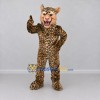 Custom Tan and Black Leopard Mascot Costume Adult Full Body Suit for Wildlife Events Custom Tan and Black Leopard Mascot Costume Adult Full Body Suit for Wildlife Events