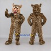 Custom Tan and Black Leopard Mascot Costume Adult Full Body Suit for Wildlife Events Custom Tan and Black Leopard Mascot Costume Adult Full Body Suit for Wildlife Events