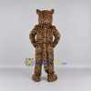 Custom Tan and Black Leopard Mascot Costume Adult Full Body Suit for Wildlife Events Custom Tan and Black Leopard Mascot Costume Adult Full Body Suit for Wildlife Events