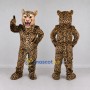 Custom Tan and Black Leopard Mascot Costume Adult Full Body Suit for Wildlife Events