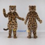 Custom Tan and Black Spotted Big Cat Mascot Costume Adult Full Body Suit for Wildlife Events
