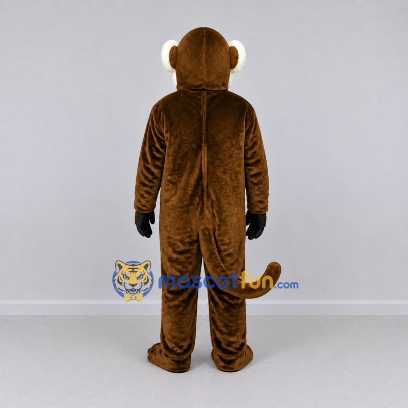 Custom Brown and Cream Monkey Mascot Costume Adult Full Body Suit for Wildlife Events Custom Brown and Cream Monkey Mascot Costume Adult Full Body Suit for Wildlife Events