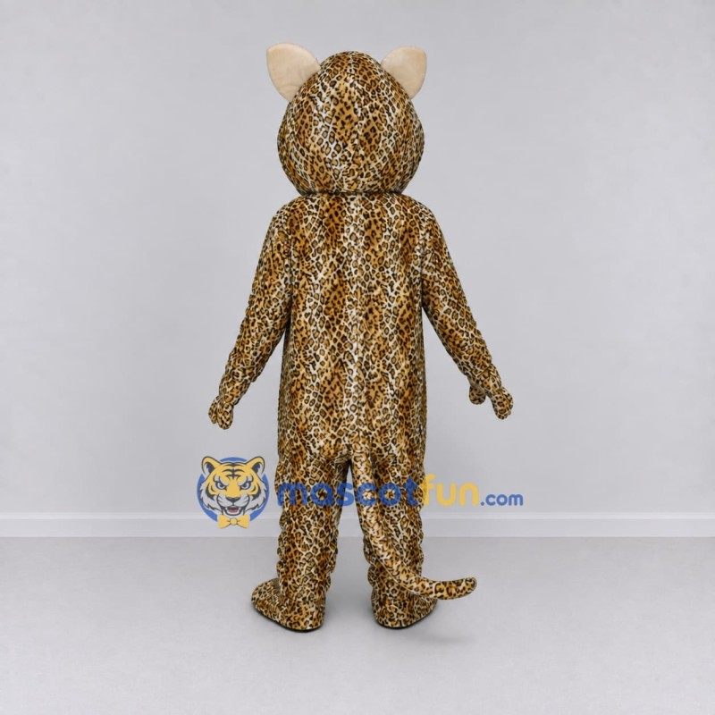 Custom Brown and Tan Spotted Cat Mascot Costume Adult Full Body Suit for Wildlife Events Custom Brown and Tan Spotted Cat Mascot Costume Adult Full Body Suit for Wildlife Events
