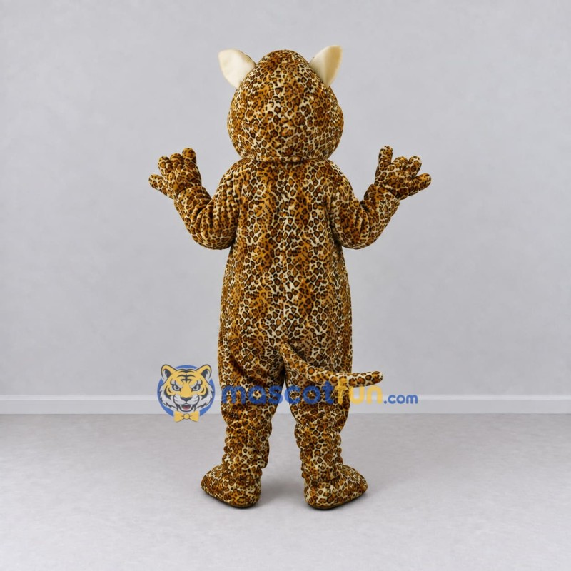 Custom Brown and Tan Spotted Cat Mascot Costume Adult Full Body Suit for Wildlife Events Custom Brown and Tan Spotted Cat Mascot Costume Adult Full Body Suit for Wildlife Events