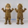 Custom Brown and Tan Spotted Cat Mascot Costume Adult Full Body Suit for Wildlife Events