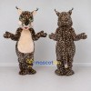 Custom Brown Black and Cream Tufted Wild Cat Mascot Costume Adult Full Body Suit for Wildlife Events