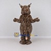Custom Brown Black and Cream Tufted Wild Cat Mascot Costume Adult Full Body Suit for Wildlife Events