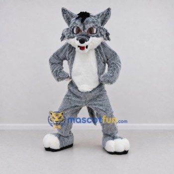 Custom Gray and White Cat Mascot Costume Adult Full Body Suit for Pet Events Custom Gray and White Cat Mascot Costume Adult Full Body Suit for Pet Events