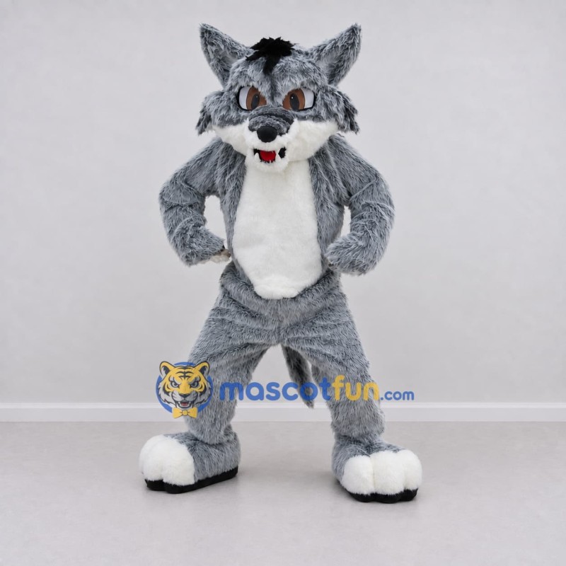 Custom Gray and White Cat Mascot Costume Adult Full Body Suit for Pet Events Custom Gray and White Cat Mascot Costume Adult Full Body Suit for Pet Events