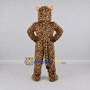 Custom Tan and Black Leopard Mascot Costume Adult Full Body Suit for Wildlife Events Custom Tan and Black Leopard Mascot Costume Adult Full Body Suit for Wildlife Events