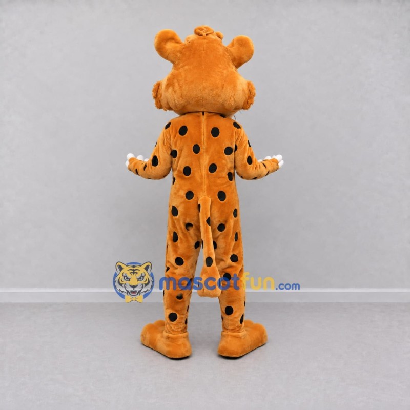 Custom Orange Black and White Spotted Cat Mascot Costume Adult Full Body Suit for School Events Custom Orange Black and White Spotted Cat Mascot Costume Adult Full Body Suit for School Events