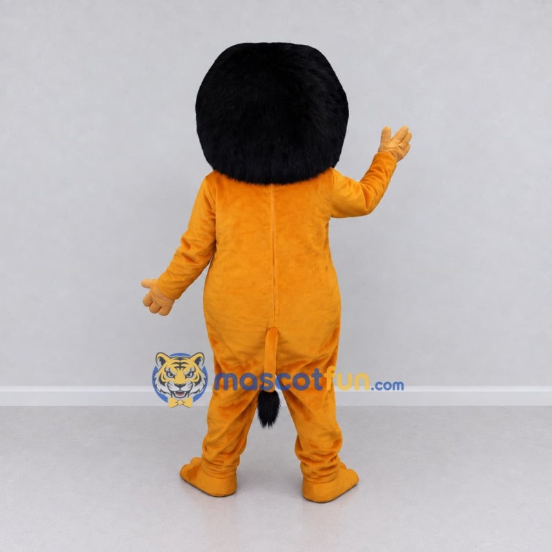 Custom Orange and Black Lion Mascot Costume Adult Full Body Suit for School Events Custom Orange and Black Lion Mascot Costume Adult Full Body Suit for School Events