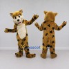 Custom Tan Black and Cream Spotted Cat Mascot Costume Adult Full Body Suit for School Events Custom Tan Black and Cream Spotted Cat Mascot Costume Adult Full Body Suit for School Events