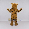 Custom Tan Black and Cream Spotted Cat Mascot Costume Adult Full Body Suit for School Events Custom Tan Black and Cream Spotted Cat Mascot Costume Adult Full Body Suit for School Events