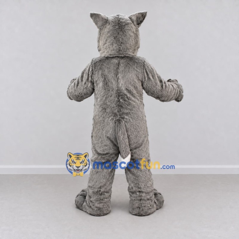 Custom Gray and White Tabby Cat Mascot Costume Adult Full Body Suit for Pet Events Custom Gray and White Tabby Cat Mascot Costume Adult Full Body Suit for Pet Events