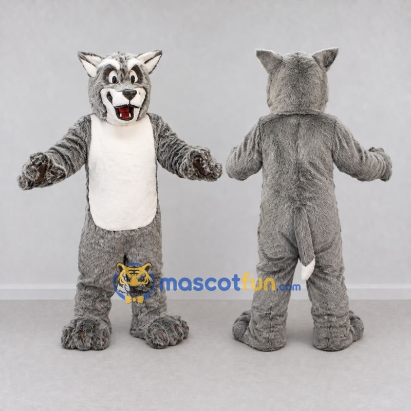 Custom Gray and White Tabby Cat Mascot Costume Adult Full Body Suit for Pet Events Custom Gray and White Tabby Cat Mascot Costume Adult Full Body Suit for Pet Events