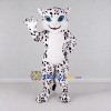 Custom White and Black Spotted Cat Mascot Costume Adult Full Body Suit for Wildlife Events