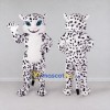 Custom White and Black Spotted Cat Mascot Costume Adult Full Body Suit for Wildlife Events