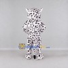 Custom White and Black Spotted Cat Mascot Costume Adult Full Body Suit for Wildlife Events
