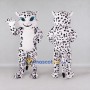 Custom White and Black Spotted Cat Mascot Costume Adult Full Body Suit for Wildlife Events