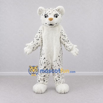 Custom White and Black Spotted Cat Mascot Costume Adult Full Body Suit for School Events Custom White and Black Spotted Cat Mascot Costume Adult Full Body Suit for School Events