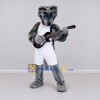 Custom Gray and White Wolf in Sportswear Mascot Costume Adult Full Body Suit for Sports Events Custom Gray and White Wolf in Sportswear Mascot Costume Adult Full Body Suit for Sports Events
