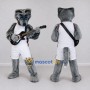 Custom Gray and White Wolf in Sportswear Mascot Costume Adult Full Body Suit for Sports Events