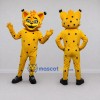 Custom Yellow and Black Tufted Spotted Cat Mascot Costume Adult Full Body Suit for School Events Custom Yellow and Black Tufted Spotted Cat Mascot Costume Adult Full Body Suit for School Events