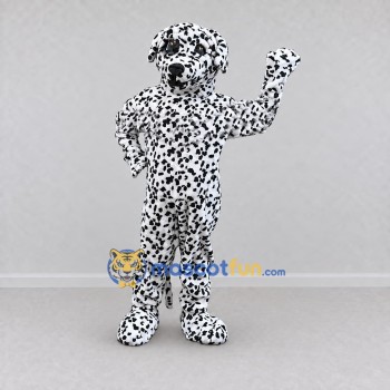Custom White and Black Dalmatian Dog Mascot Costume Adult Full Body Suit for Pet Events Custom White and Black Dalmatian Dog Mascot Costume Adult Full Body Suit for Pet Events